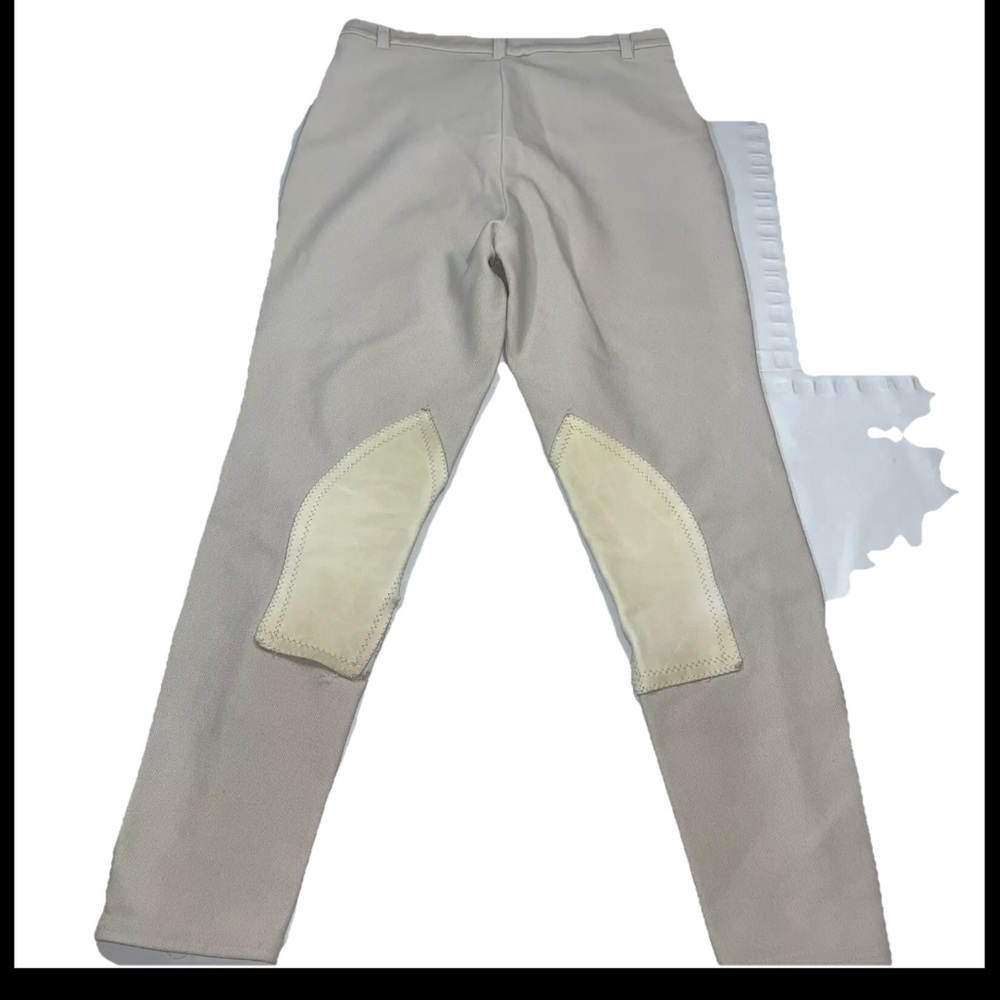 Devon-Aire Riding breeches tan PANTS EQUESTRIAN beige 32R women Zip Snap up 32R
